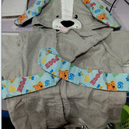 Toallas de baño para bebés con modelos de animales lindos de dibujos animados, albornoces para bebés, albornoces de algodón para niños, albornoces con capucha para bebés