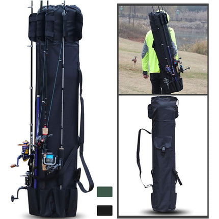 Cilindro Exterior Bolsa de Pesca Multifuncional Bolsa de Caña de Pescar Bolsa de Almacenamiento de Equipo de Pesca de Mar
