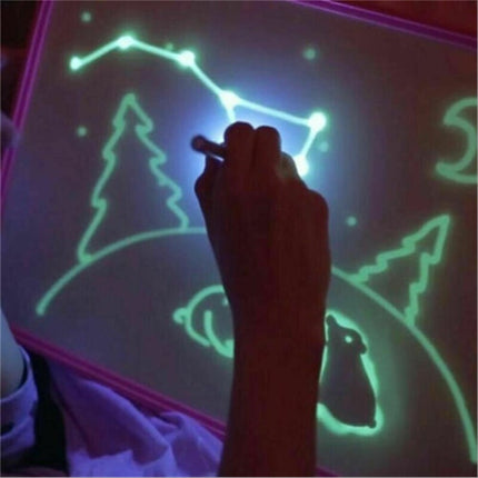 Pizarra mágica 3D de juguete educativo con 8 efectos de luz para dibujar, rompecabezas y bloc de dibujo