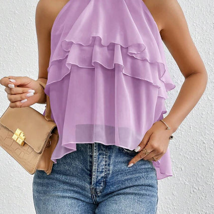 Top versátil sin mangas con cuello halter