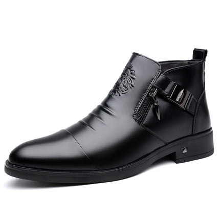 Botines retro de corte ancho y moderno con cadenas laterales