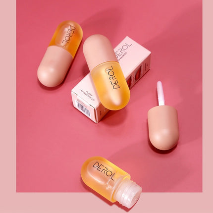 Aceite Voluminizador Labial Instantáneo Día y Noche Transparente Nutritivo Duradero Reparador Reduce Líneas Finas Cuidado Labial Cosmético de Belleza