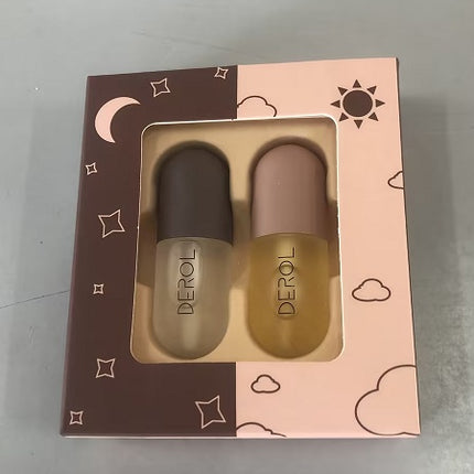 Aceite Voluminizador Labial Instantáneo Día y Noche Transparente Nutritivo Duradero Reparador Reduce Líneas Finas Cuidado Labial Cosmético de Belleza