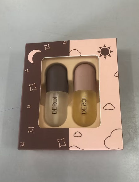Aceite Voluminizador Labial Instantáneo Día y Noche Transparente Nutritivo Duradero Reparador Reduce Líneas Finas Cuidado Labial Cosmético de Belleza