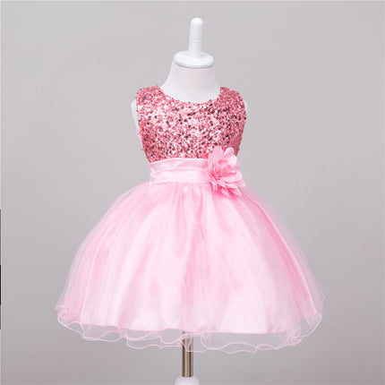 Vestido de lentejuelas para bebé, de niña de las flores, para boda, de princesa
