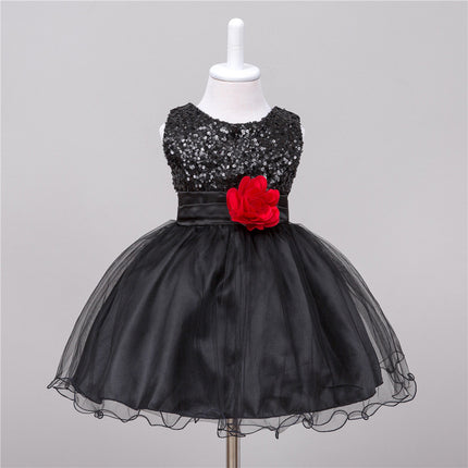 Vestido de lentejuelas para bebé, de niña de las flores, para boda, de princesa