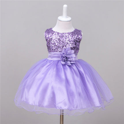 Vestido de lentejuelas para bebé, de niña de las flores, para boda, de princesa