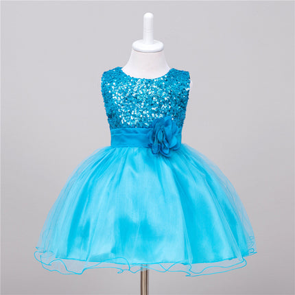 Vestido de lentejuelas para bebé, de niña de las flores, para boda, de princesa