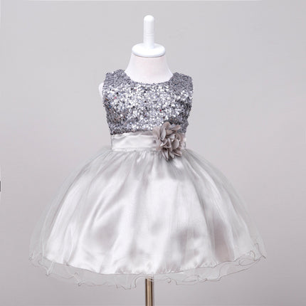 Vestido de lentejuelas para bebé, de niña de las flores, para boda, de princesa