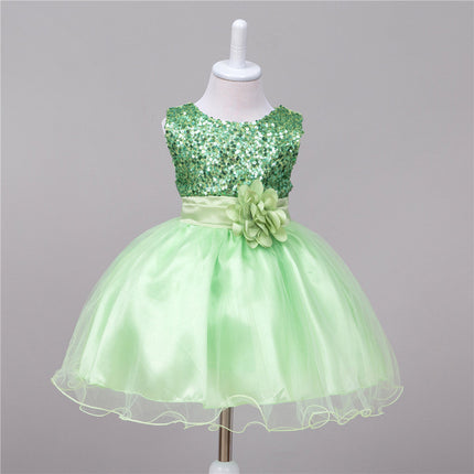 Vestido de lentejuelas para bebé, de niña de las flores, para boda, de princesa