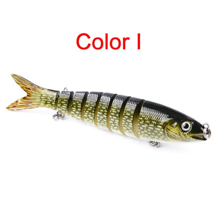 Señuelos de Pesca de Lucio Artificiales Secciones Múltiples Articuladas Cebo Duro Trolling Herramientas de Pesca de Lucio Carpa