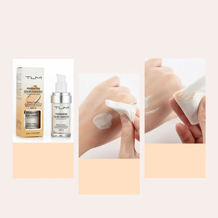 Base de Maquillaje Líquida Corrector de Temperatura Portátil Tono Natural Base de Maquillaje BB Corrector