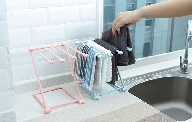 Estante Plegable para Paños de Cocina Organizador de Accesorios de Cocina