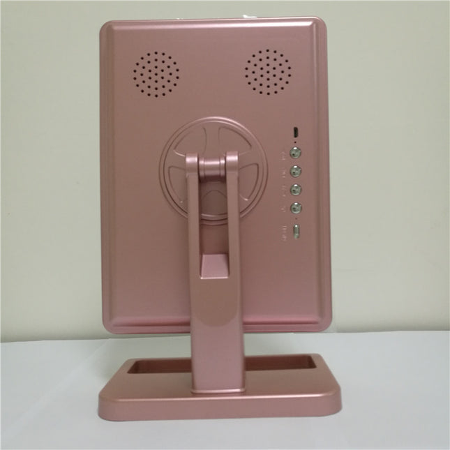 Espejo de maquillaje con pantalla táctil, 20 luces LED, altavoz Bluetooth, espejo de aumento 10X y luces