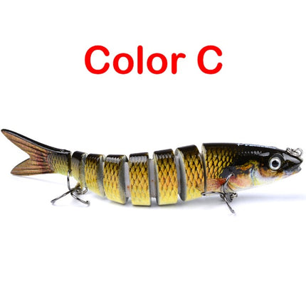 Señuelos de Pesca de Lucio Artificiales Secciones Múltiples Articuladas Cebo Duro Trolling Herramientas de Pesca de Lucio Carpa