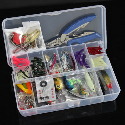 132 Uds. Juego de Señuelos de Pesca Mixtos con Anzuelos Minnow Kit de Señuelos de Pesca en Caja Cebo Artificial