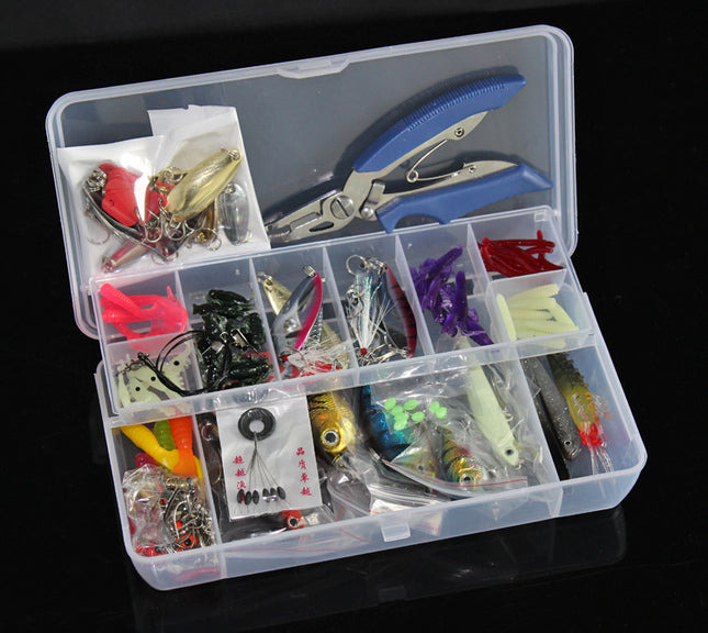 132 Uds. Juego de Señuelos de Pesca Mixtos con Anzuelos Minnow Kit de Señuelos de Pesca en Caja Cebo Artificial