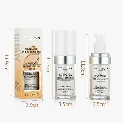 Base de Maquillaje Líquida Corrector de Temperatura Portátil Tono Natural Base de Maquillaje BB Corrector