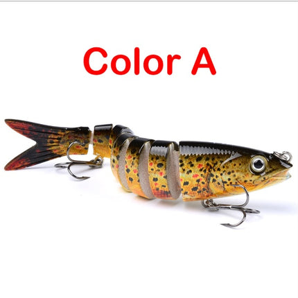 Señuelos de Pesca de Lucio Artificiales Secciones Múltiples Articuladas Cebo Duro Trolling Herramientas de Pesca de Lucio Carpa