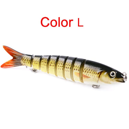 Señuelos de Pesca de Lucio Artificiales Secciones Múltiples Articuladas Cebo Duro Trolling Herramientas de Pesca de Lucio Carpa