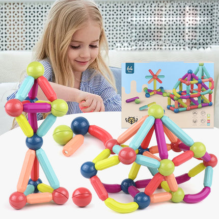 Juego de Bloques Magnéticos de Construcción para Bebés, Imanes para Niños, Ladrillos de Juguete Magnéticos