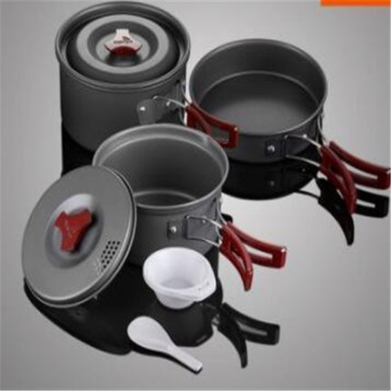Juego de utensilios de cocina para picnic, juego de ollas para acampar, olla para acampar