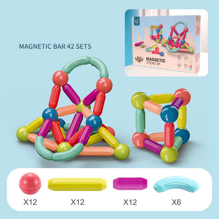 Juego de Bloques Magnéticos de Construcción para Bebés, Imanes para Niños, Ladrillos de Juguete Magnéticos