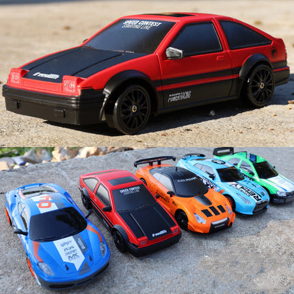 Coche RC de deriva 2.4G 4WD Coche de deriva RC de juguete GTR Modelo AE86 Vehículo Coche de carreras RC de juguete para niños Regalos de Navidad