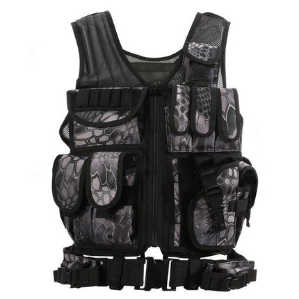 Chaleco Táctico Militar de Combate Armadura de Ejército Chalecos Molle Airsoft Porta Placas Chaleco Swat Chaleco de Entrenamiento CS para Caza y Pesca al Aire Libre
