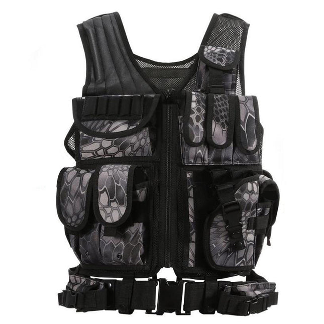Chaleco Táctico Militar de Combate Armadura de Ejército Chalecos Molle Airsoft Porta Placas Chaleco Swat Chaleco de Entrenamiento CS para Caza y Pesca al Aire Libre