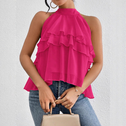 Top versátil sin mangas con cuello halter