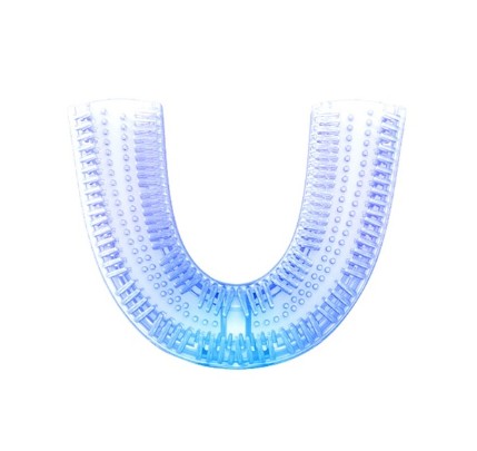 Cepillo de dientes eléctrico automático inteligente 360 grados resistente al agua tipo U blanqueador con luz azul carga USB