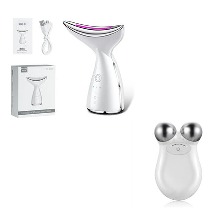 Dispositivo de belleza de cuello y cara por microcorriente EMS con terapia de fotones LED de 3 colores, para tensar la piel, reducir la papada, dispositivos de lifting facial
