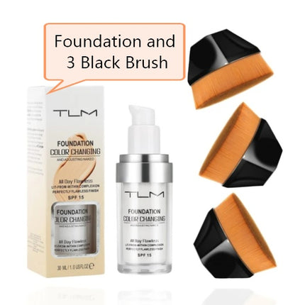 Base de Maquillaje Líquida Corrector de Temperatura Portátil Tono Natural Base de Maquillaje BB Corrector