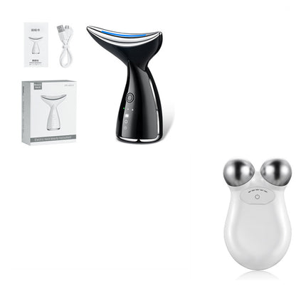 Dispositivo de belleza de cuello y cara por microcorriente EMS con terapia de fotones LED de 3 colores, para tensar la piel, reducir la papada, dispositivos de lifting facial
