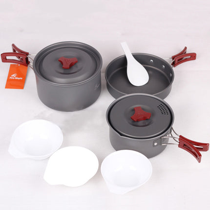 Juego de utensilios de cocina para picnic, juego de ollas para acampar, olla para acampar