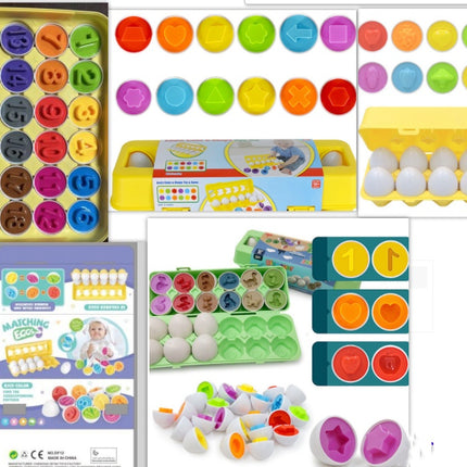 Juguete educativo de aprendizaje para bebés, juguete de huevo inteligente, juegos de clasificación de formas, juguetes de huevos Montessori para niños