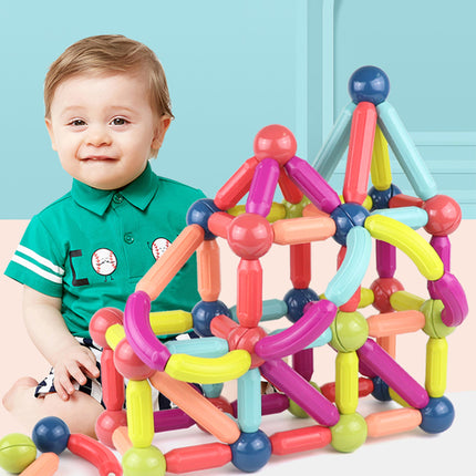 Juego de Bloques Magnéticos de Construcción para Bebés, Imanes para Niños, Ladrillos de Juguete Magnéticos