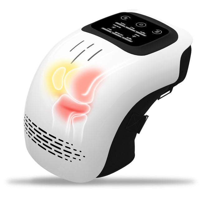 Masajeador de rodilla con calefacción de amasado inteligente eléctrico para uso doméstico inteligente, alivio del dolor recargable, masajeador de rodilla con vibración láser infrarroja