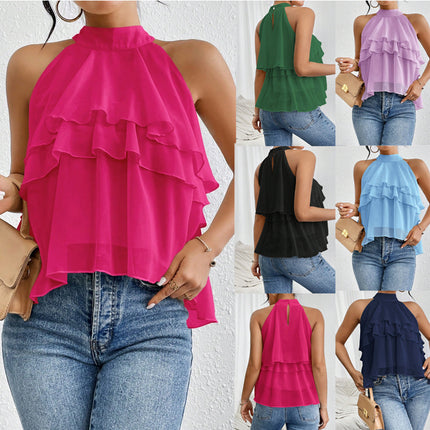 Top versátil sin mangas con cuello halter