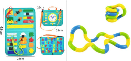 Nuevo Busy Book Tablero de actividades para niños, vestirse y abrocharse, aprendizaje del bebé, educación temprana, preescolar, juguete sensorial de aprendizaje