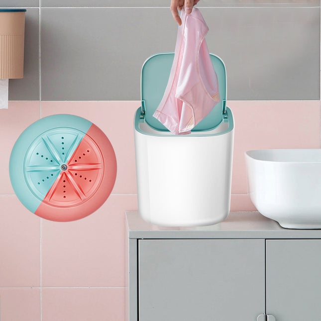 Cubo de lavado pequeño para el hogar, minilavadora de mesa turbo, lavadora de ropa interior y calcetines para dormitorios estudiantiles