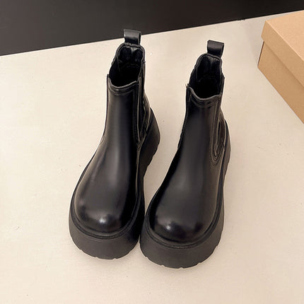 Botines de mujer con suela gruesa estilo británico