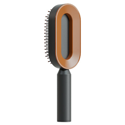 Cepillo de pelo autolimpiable para mujer, limpieza con una tecla, masaje de airbag anticaída, peine para el cuero cabelludo, cepillo antiestático.