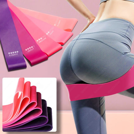 Bandas de resistencia Sellado Elástico Glúteos Deporte Culturismo Banda de goma para Fitness Gimnasio Ligas Equipo deportivo Mini Yoga
