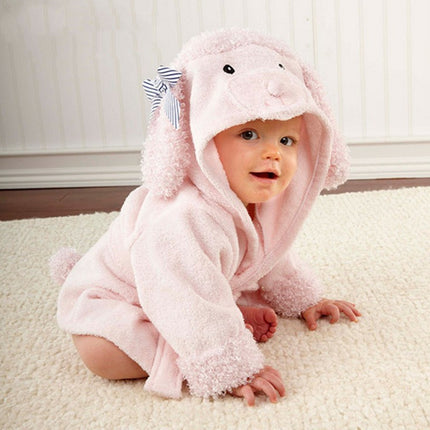 Toallas de baño para bebés con modelos de animales lindos de dibujos animados, albornoces para bebés, albornoces de algodón para niños, albornoces con capucha para bebés