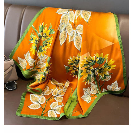 Nueva bufanda de seda con estampado de dopamina para mujer