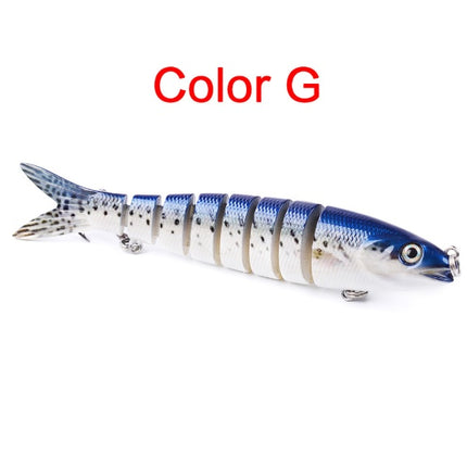 Señuelos de Pesca de Lucio Artificiales Secciones Múltiples Articuladas Cebo Duro Trolling Herramientas de Pesca de Lucio Carpa