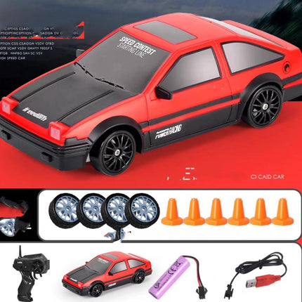 Coche RC de deriva 2.4G 4WD Coche de deriva RC de juguete GTR Modelo AE86 Vehículo Coche de carreras RC de juguete para niños Regalos de Navidad