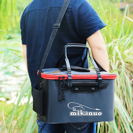 Bolsa de pesca portátil EVA plegable engrosada, caja de pesca viva, cubo de tanque, aparejos de pesca para camping, caja de almacenamiento para peces